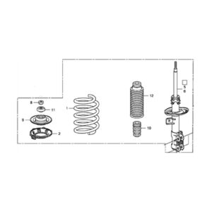 Honda Fit 2007 Front Left Shock Absorber