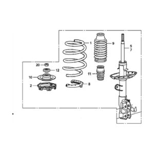 Honda Fit 2009-2011 Front Left Shock Absorber